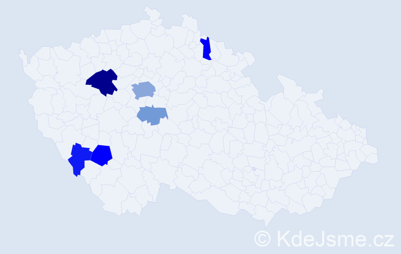 Příjmení: 'Sorokáčová', počet výskytů 16 v celé ČR