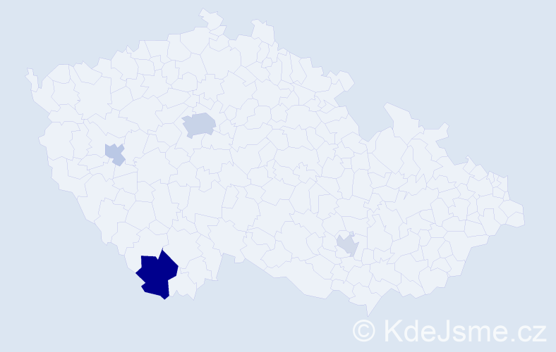 Příjmení: 'Kashuba', počet výskytů 9 v celé ČR