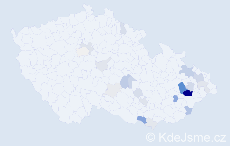 Příjmení: 'Pitrun', počet výskytů 82 v celé ČR