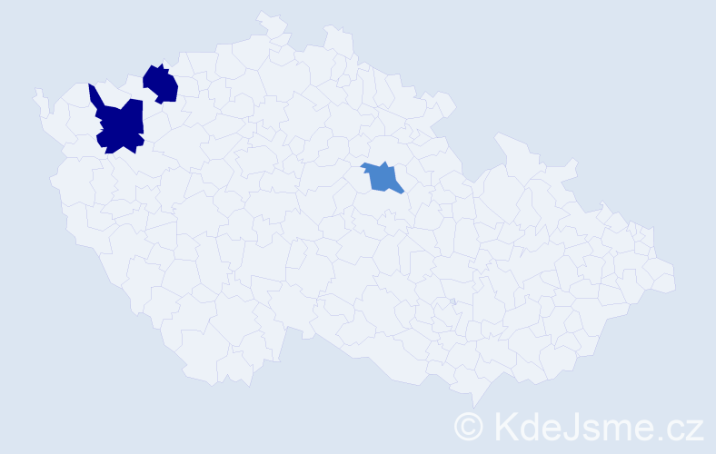 Příjmení: 'Bizzarriová', počet výskytů 7 v celé ČR