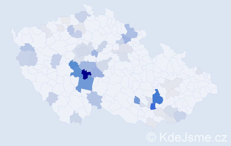 Příjmení: 'Hrdinková', počet výskytů 172 v celé ČR