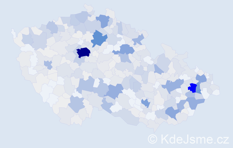 Příjmení: 'Bartoňová', počet výskytů 2447 v celé ČR