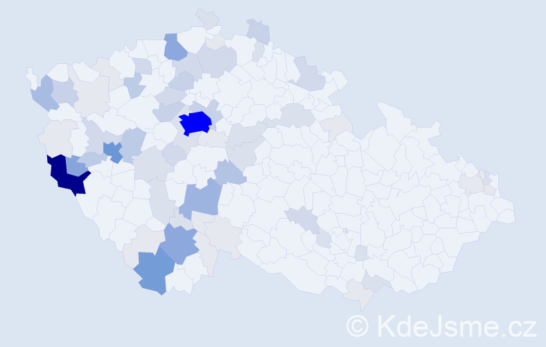 Příjmení: 'Mleziva', počet výskytů 269 v celé ČR