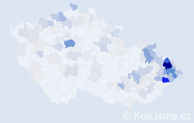 Příjmení: 'Krupa', počet výskytů 788 v celé ČR