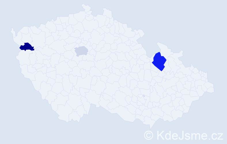 Příjmení: 'Nabiyev', počet výskytů 5 v celé ČR