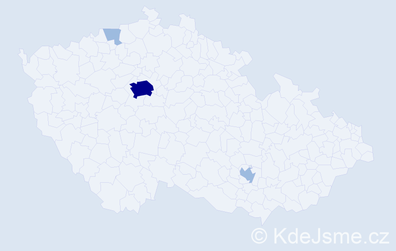 Příjmení: 'Evers', počet výskytů 6 v celé ČR