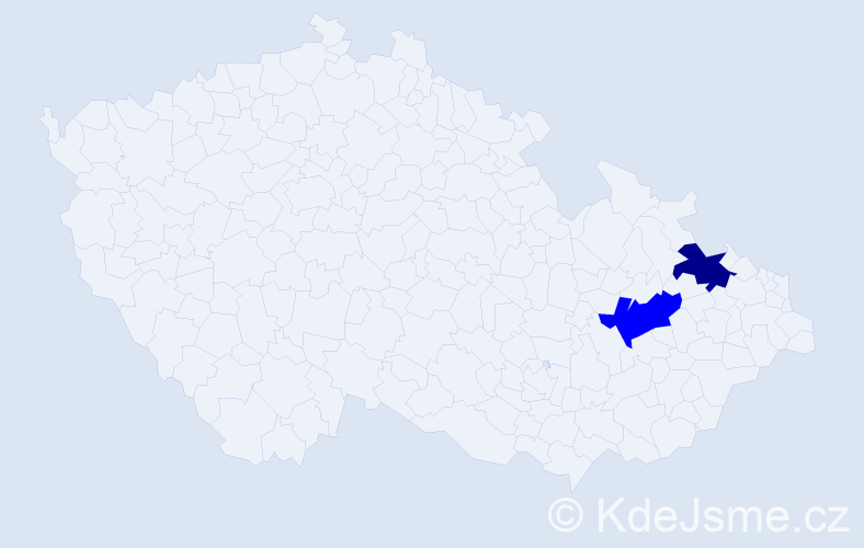 Příjmení: 'Wikturnová', počet výskytů 3 v celé ČR