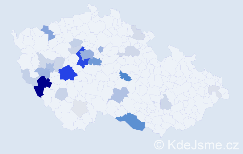 Příjmení: 'Kotábová', počet výskytů 119 v celé ČR