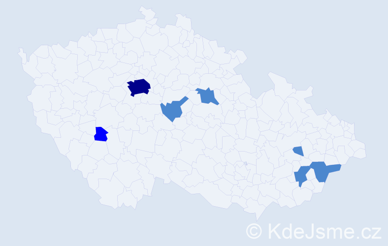Příjmení: 'Firichová', počet výskytů 10 v celé ČR