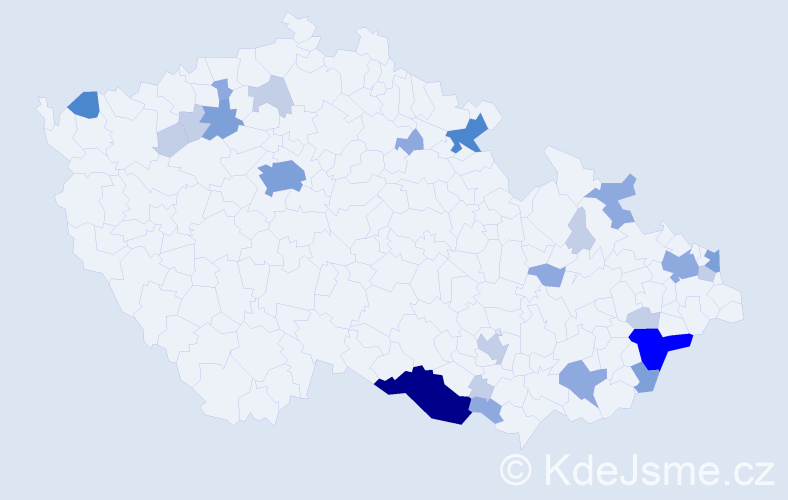 Příjmení: 'Rösner', počet výskytů 63 v celé ČR