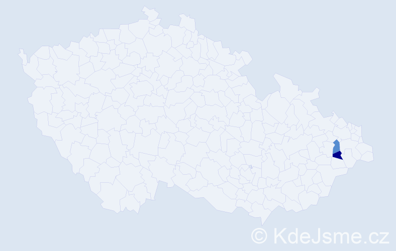 Příjmení: 'Kárpáti', počet výskytů 2 v celé ČR