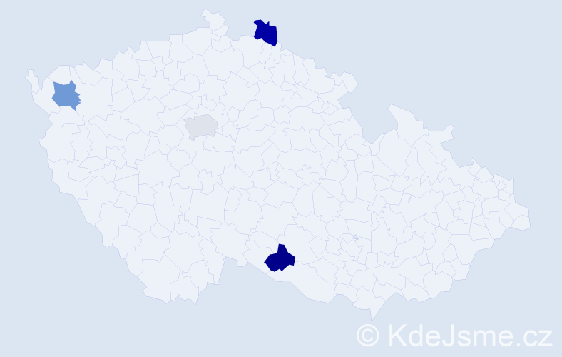 Příjmení: 'Černičko', počet výskytů 4 v celé ČR