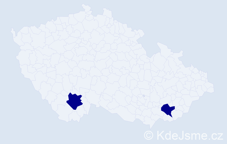 Příjmení: 'Bobcik', počet výskytů 2 v celé ČR