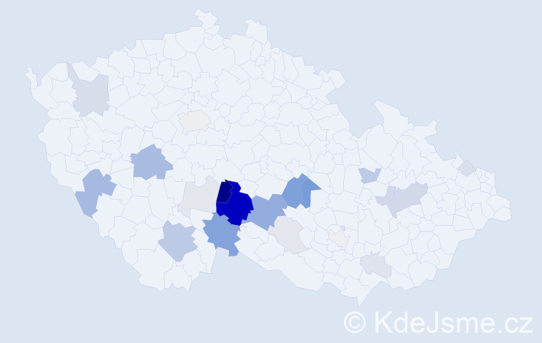 Příjmení: 'Vondrů', počet výskytů 79 v celé ČR