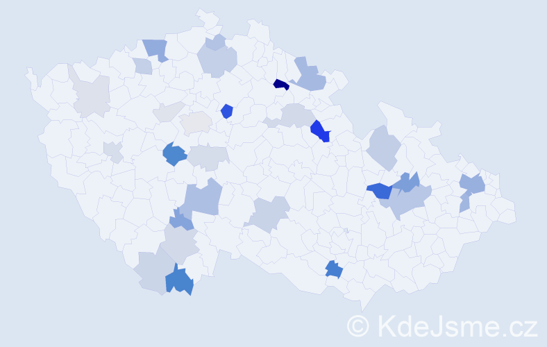 Příjmení: 'Mokošová', počet výskytů 79 v celé ČR