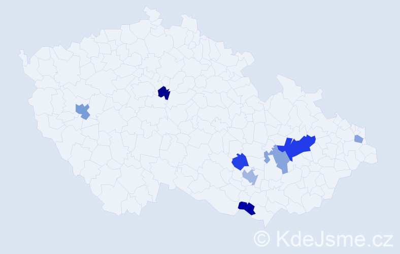 Příjmení: 'Hirschnerová', počet výskytů 13 v celé ČR