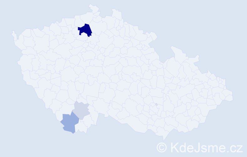 Příjmení: 'Csavojová', počet výskytů 10 v celé ČR