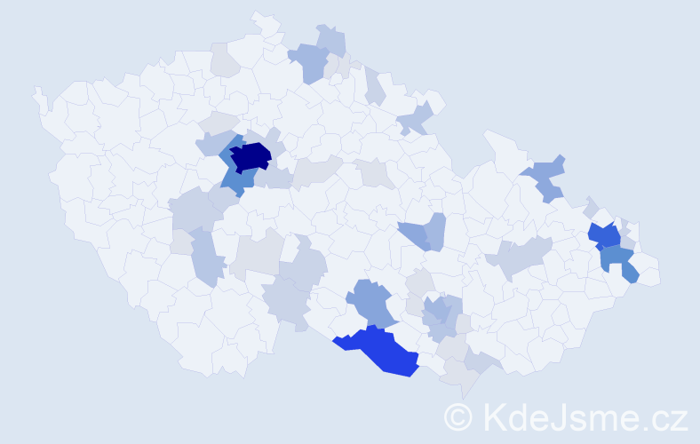 Příjmení: 'Šárková', počet výskytů 163 v celé ČR