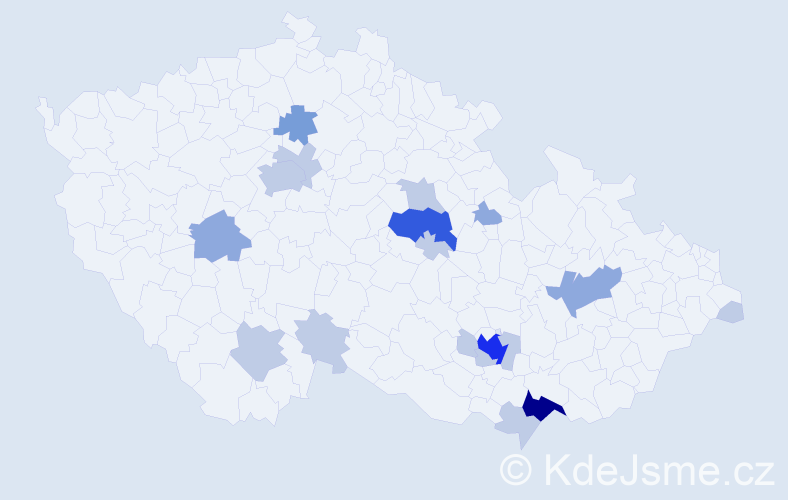 Příjmení: 'Hlinecká', počet výskytů 42 v celé ČR