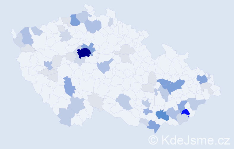 Příjmení: 'Gottfriedová', počet výskytů 204 v celé ČR