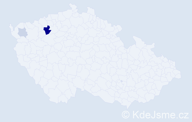 Příjmení: 'Granerová', počet výskytů 6 v celé ČR