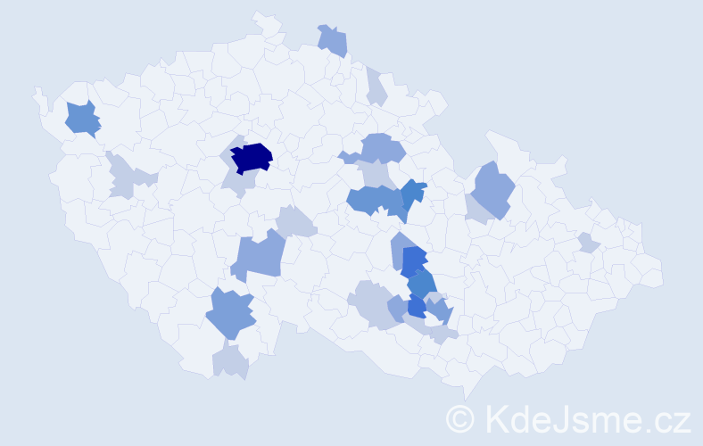 Příjmení: 'Sys', počet výskytů 71 v celé ČR