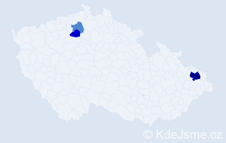 Příjmení: 'Rädisch', počet výskytů 9 v celé ČR