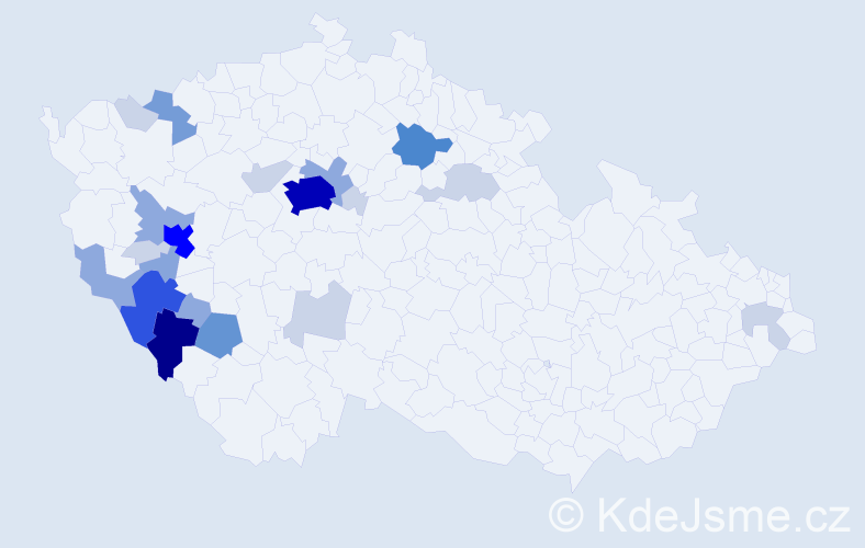 Příjmení: 'Knězová', počet výskytů 76 v celé ČR