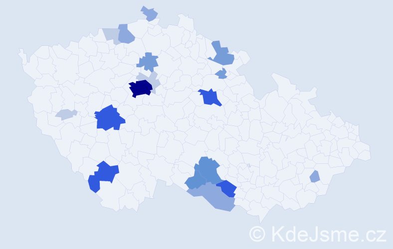 Příjmení: 'Traxlerová', počet výskytů 62 v celé ČR