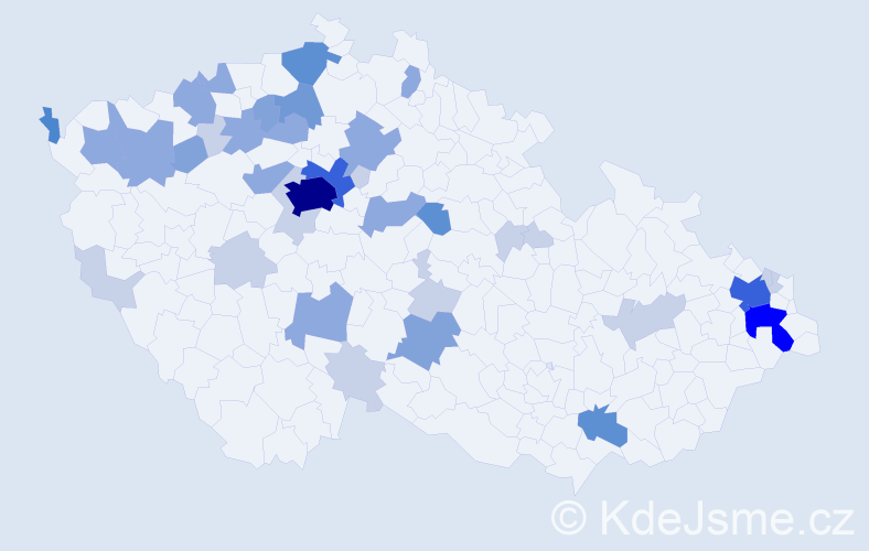 Příjmení: 'Čerňanská', počet výskytů 103 v celé ČR