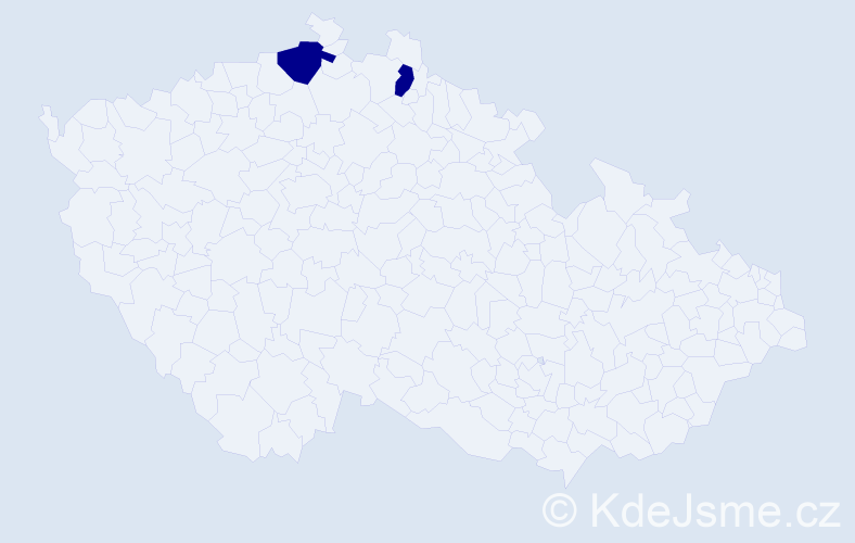 Příjmení: 'Stelcigová', počet výskytů 2 v celé ČR