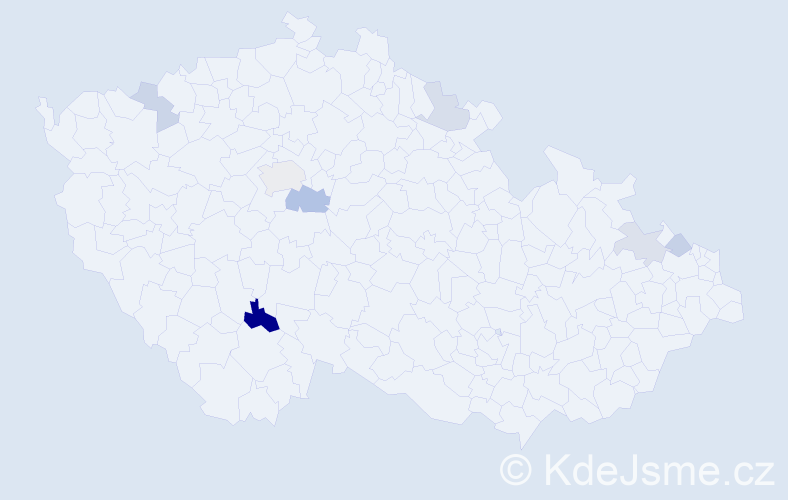 Příjmení: 'Kruppa', počet výskytů 12 v celé ČR