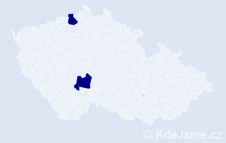 Příjmení: 'Bima', počet výskytů 2 v celé ČR