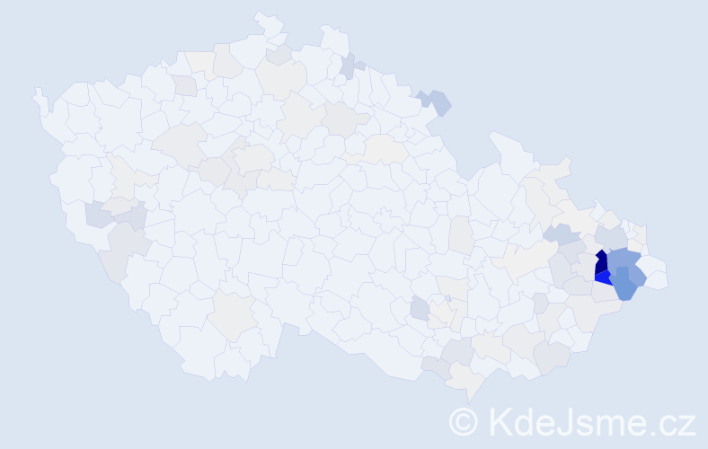 Příjmení: 'Kahánek', počet výskytů 377 v celé ČR