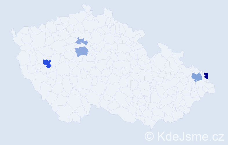 Příjmení: 'Rambala', počet výskytů 18 v celé ČR