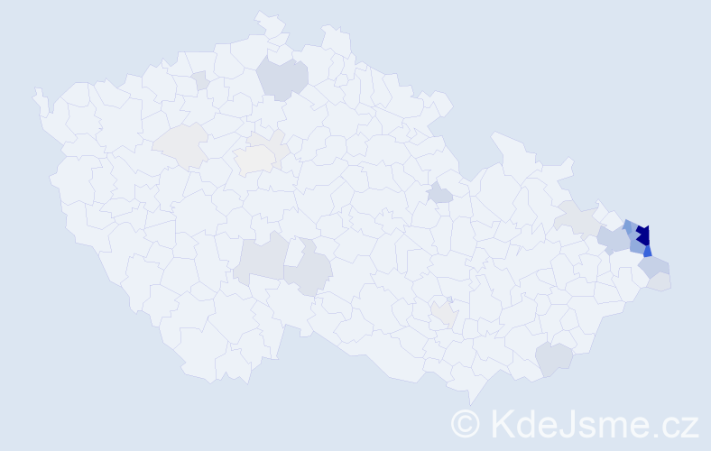 Příjmení: 'Foltyn', počet výskytů 199 v celé ČR