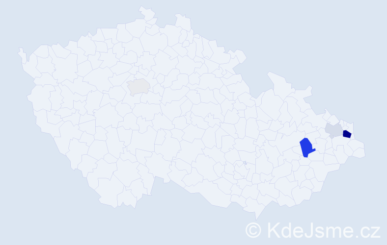 Příjmení: 'Cyžová', počet výskytů 11 v celé ČR