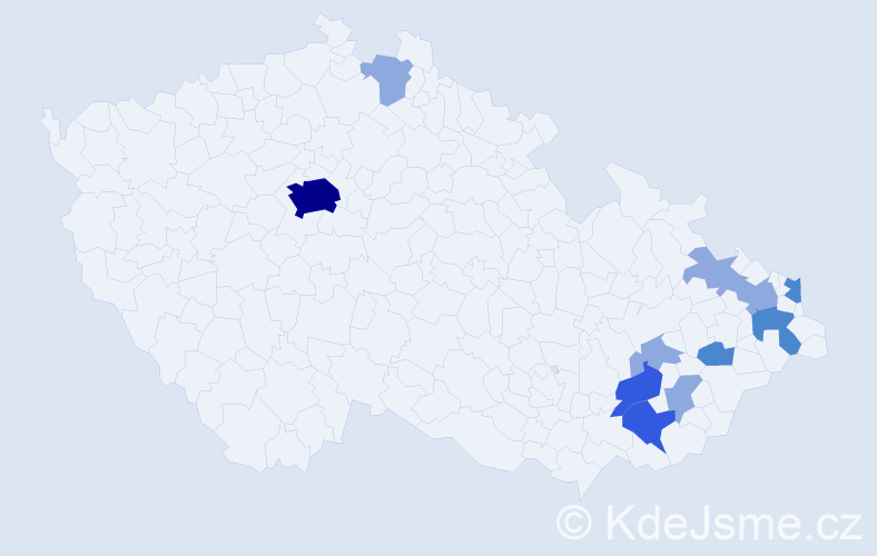 Příjmení: 'Capanda', počet výskytů 22 v celé ČR