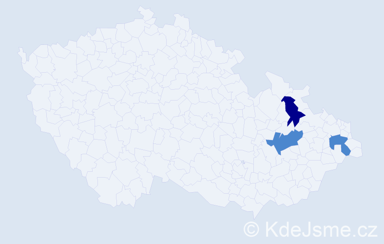 Příjmení: 'Pustofková', počet výskytů 5 v celé ČR