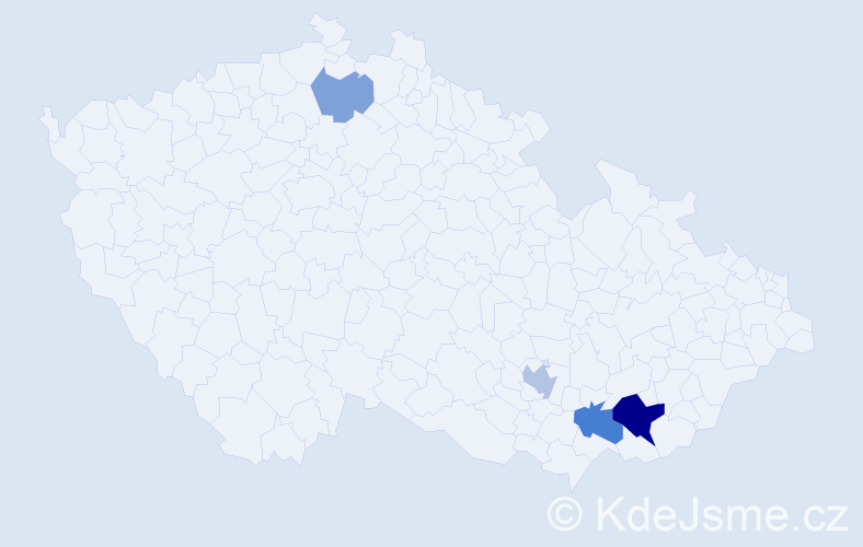 Příjmení: 'Bajgartová', počet výskytů 16 v celé ČR