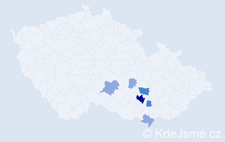 Příjmení: 'Quitta', počet výskytů 12 v celé ČR