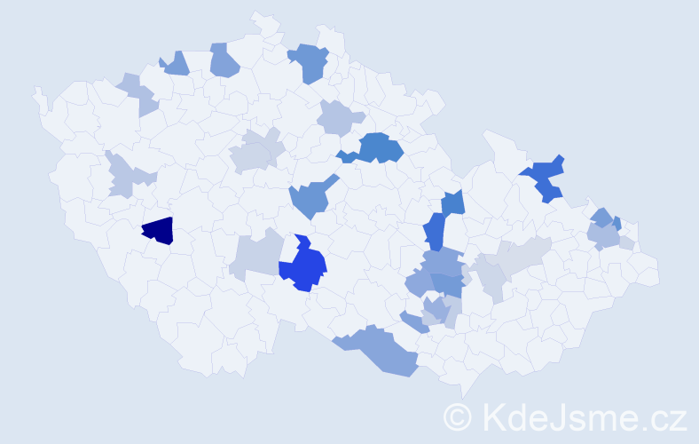 Příjmení: 'Kittner', počet výskytů 83 v celé ČR