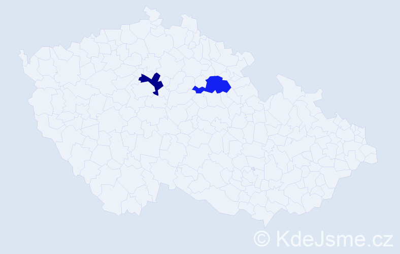 Příjmení: 'Kazmirchuk', počet výskytů 2 v celé ČR