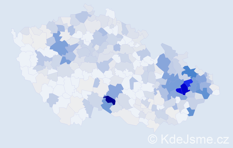 Příjmení: 'Šindlerová', počet výskytů 1282 v celé ČR