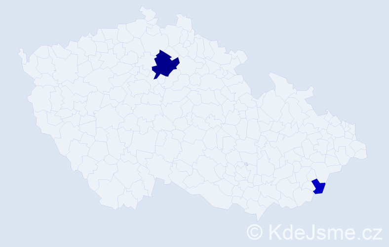 Příjmení: 'Baumeister', počet výskytů 5 v celé ČR