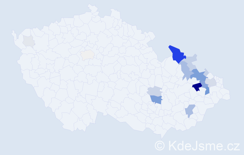 Příjmení: 'Feilhauer', počet výskytů 75 v celé ČR