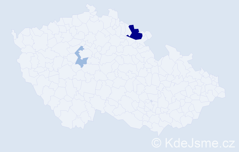 Příjmení: 'Lenzing', počet výskytů 5 v celé ČR