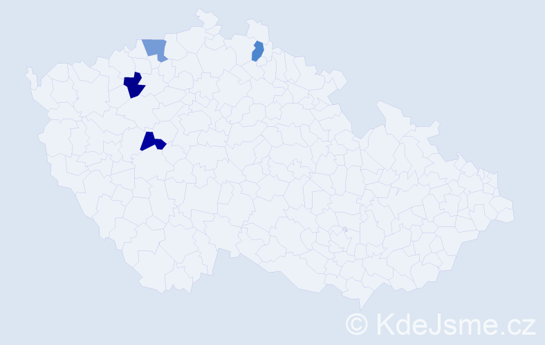 Příjmení: 'Knoblauchová', počet výskytů 4 v celé ČR