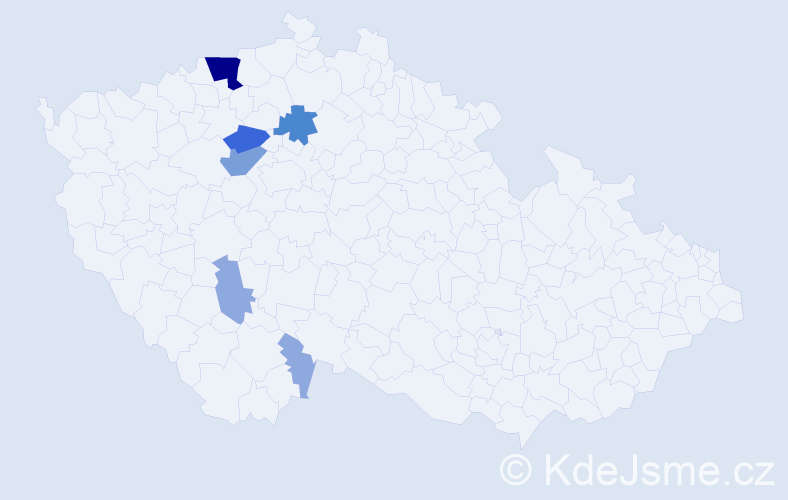 Příjmení: 'Matzek', počet výskytů 18 v celé ČR