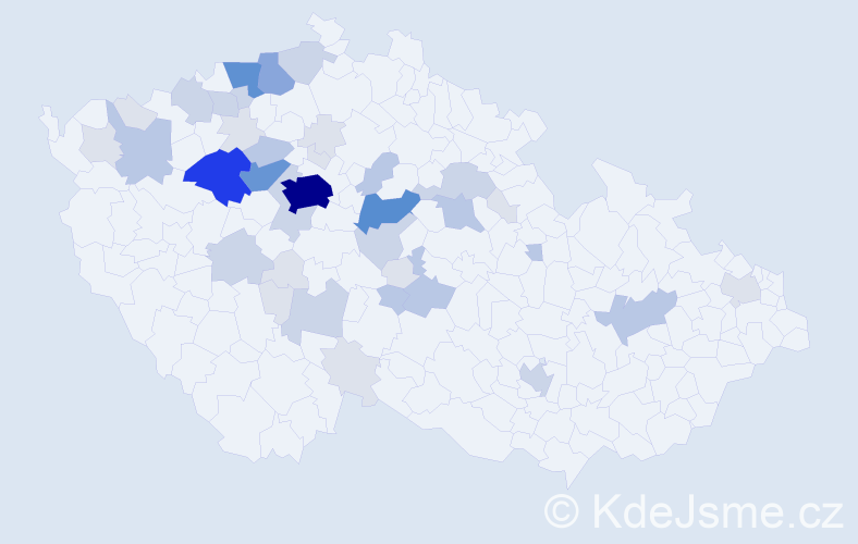 Příjmení: 'Čebiš', počet výskytů 139 v celé ČR